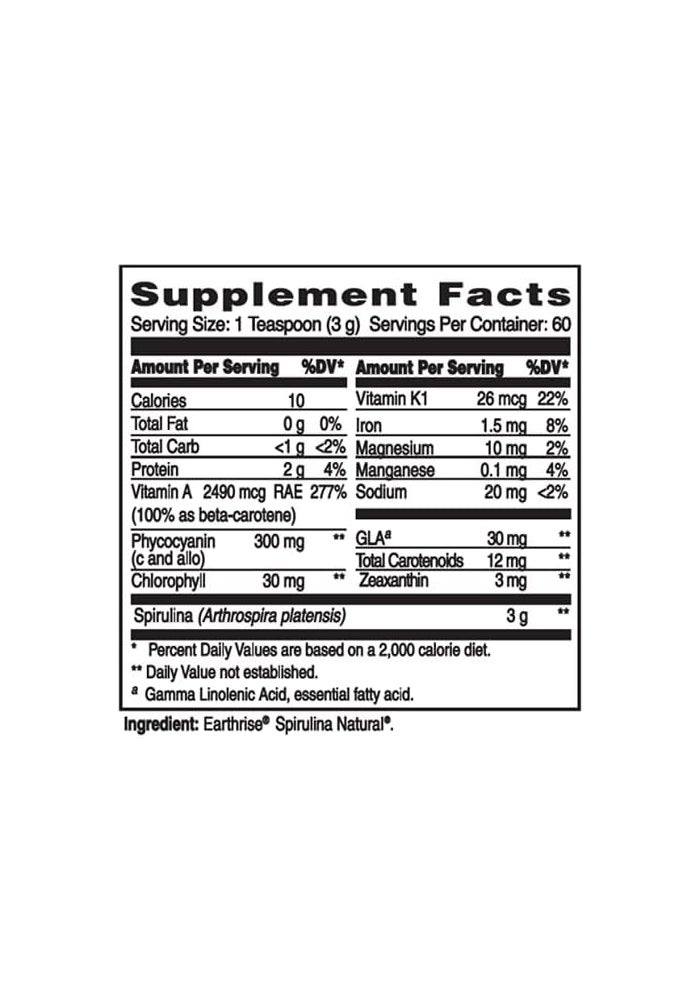Earthrise Spirulina Powder (180g, 0.01 Pounds) - Image 2